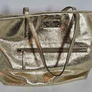 Kate Spade Gold Metallic Tote Bag